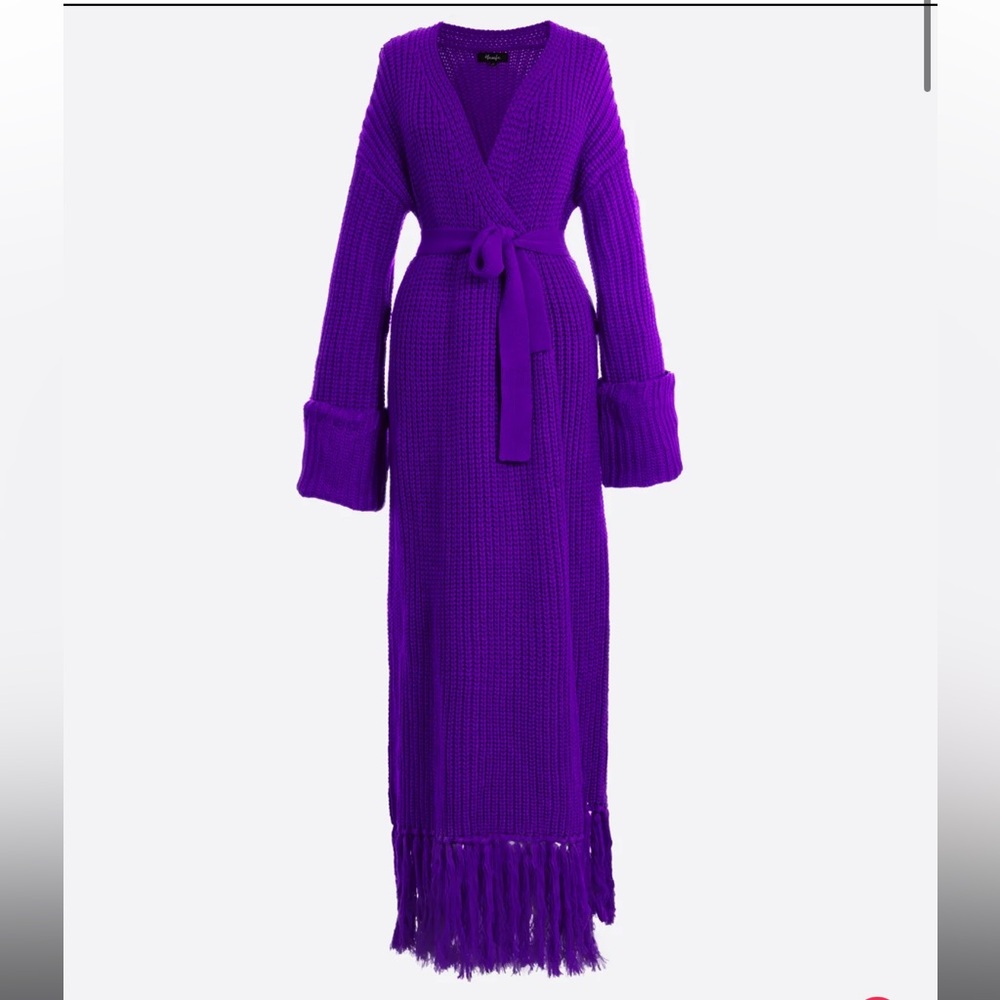 Hanifa Miya Cardigan Dress in Purple S/M NWT!
